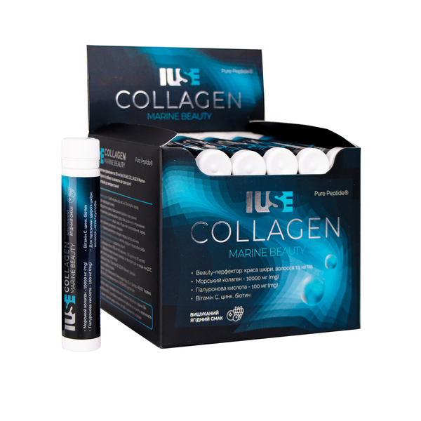 Дієтична добавка &ndash; преміальний морський колаген IUSE Collagen Marine Beauty для краси шкіри, волосся та нігтів, 30 шотів 000002535 фото