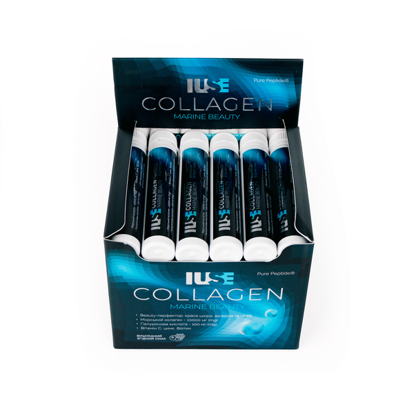 Дієтична добавка &ndash; преміальний морський колаген IUSE Collagen Marine Beauty для краси шкіри, волосся та нігтів, 30 шотів 000002535 фото